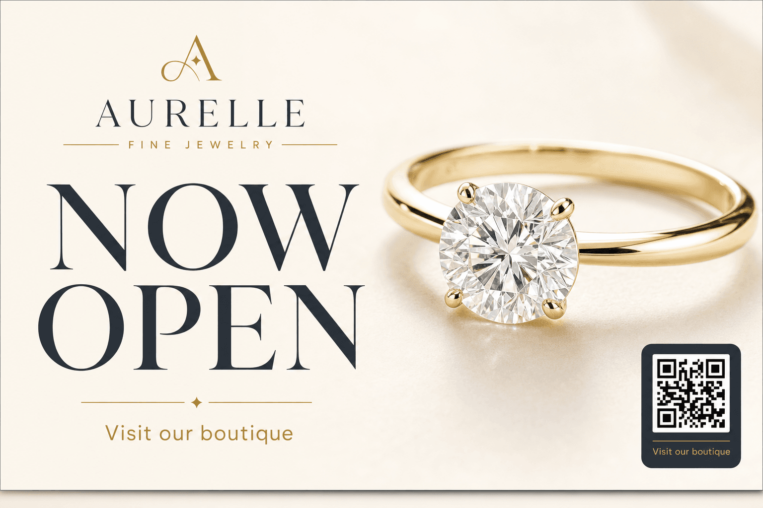 Jewelry boutique ad created with Anunzo